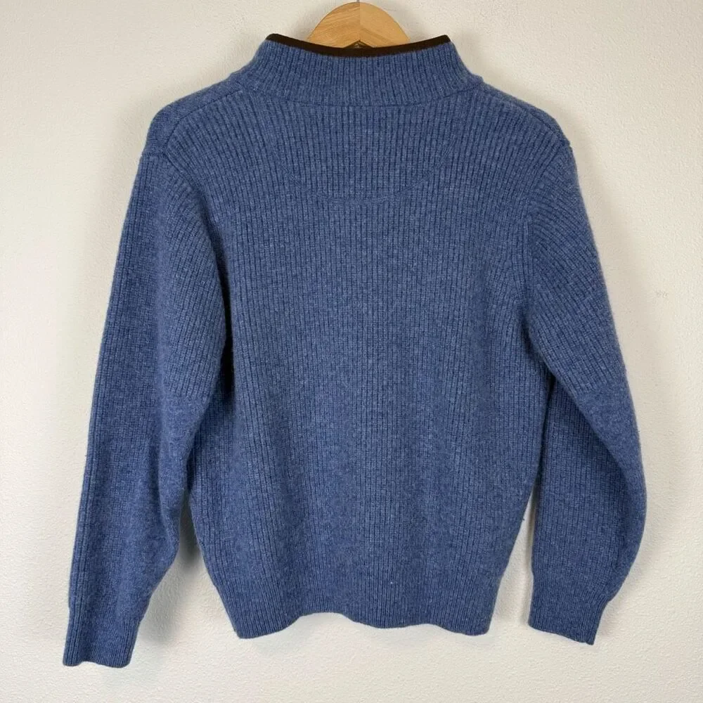 LL Bean Wool Waterfowl Quarter Zip Sweater Size‎ Medium